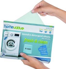 img 4 attached to 🌿 Homevative Eco-Friendly Laundry Detergent Sheets - Easy Dissolve, 30 Sheets, Fresh & Clean Scent - Perfect for Travel, College, Laundromat, and Home Use - Compatible with HE Machines