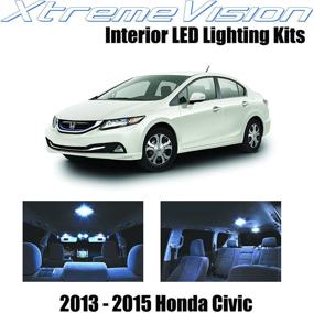 img 4 attached to 🚗 Улучшите свою Honda Civic 2013-2015 с помощью набора интерьерных светодиодных ламп XtremeVision + инструментом для установки для холодно-белой подсветки - 6 штук.