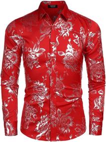 img 3 attached to Flower Power: Unleash Stylish Sophistication with COOFANDY's Luxury Men's Clothing and Shirts