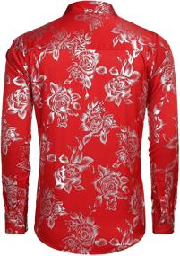 img 1 attached to Flower Power: Unleash Stylish Sophistication with COOFANDY's Luxury Men's Clothing and Shirts