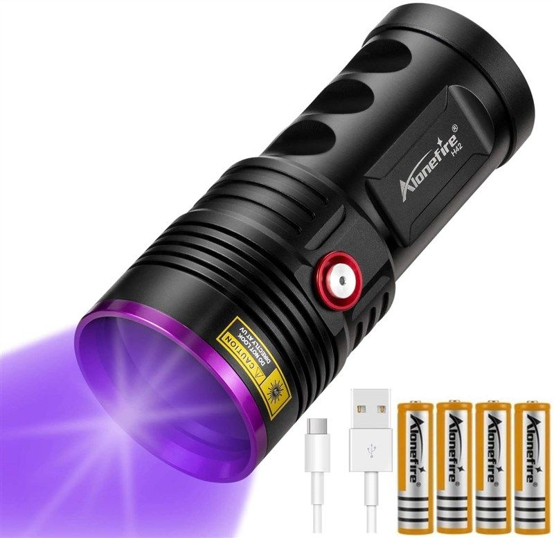 flashlight rechargeable ultraviolet blacklight protective 标志