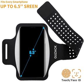 img 1 attached to 📱 Guzack Running Armband - Sweatproof Phone Holder for iPhone 12/11/X, Galaxy S10/S9 - Up to 6.5" - Buy Now!