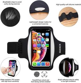 img 2 attached to 📱 Guzack Running Armband - Sweatproof Phone Holder for iPhone 12/11/X, Galaxy S10/S9 - Up to 6.5" - Buy Now!