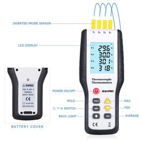 img 2 attached to RISEPRO Thermocouple Thermometer Channel 🌡️ 200 for Measuring Temperatures up to 1372°C