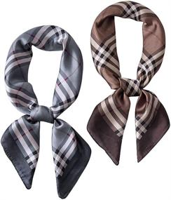 img 4 attached to GERINLY Bandana Scarf Plaid Neckerchief