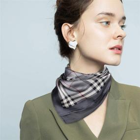 img 1 attached to GERINLY Bandana Scarf Plaid Neckerchief
