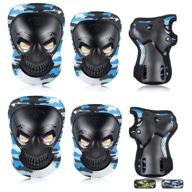 labeol kids/youth/adult skateboard protective gear kids knee pads and elbow pads set wrist guard protector 6 in 1 protective gear set ice roller skating cycling riding scooter skateboard bicycle inline skating (medium sports & fitness logo