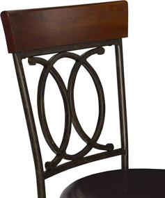 img 1 attached to 🪑 30-Inch Seat Height Swivel Bar Stool - Linon O & X Back - Matte Bronze