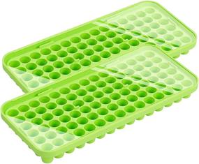 img 4 attached to 🧊 Webake Silicone Ice Cube Tray with Lid - 90 Grids Small Ice Nugget Molds for Mini Crushed Ice Trays - 2 Pack Stackable BPA Free Mold for Chilled Drinks, Whiskey Cocktails