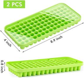 img 3 attached to 🧊 Webake Silicone Ice Cube Tray with Lid - 90 Grids Small Ice Nugget Molds for Mini Crushed Ice Trays - 2 Pack Stackable BPA Free Mold for Chilled Drinks, Whiskey Cocktails