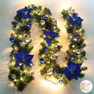 🎄 enhance your christmas décor with 8.8 ft pre-lit christmas illuminate garland - battery operated, artificial flower vine plants for outdoor decorations logo