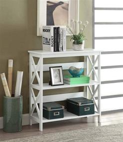 img 2 attached to 📚 Convenience Concepts Oxford 3 Tier Bookcase in Classic White – Organize with Style!