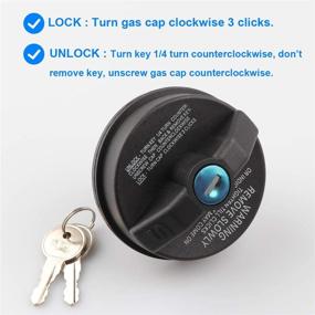 img 2 attached to Premium Locking Gas Cap: Compatible with Toyota 4Runner, FJ Cruiser, Tacoma, Tundra & More