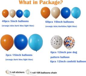 img 3 attached to 🎈 115-Pack Blueyi Theme Party Balloons Garland Decorations, Bulk Balloons in 18", 10", and 5" Sizes, Blue & Orange Skin Colors, Ideal for Kid & Family Birthday Party Supplies