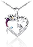 hxillery mermaid necklace sterling pendant logo