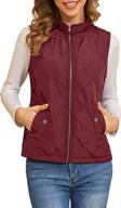 π§₯ yacun women's quilted vest | zip up stand collar lightweight gilet | sleeveless outerwear vest with pockets logo