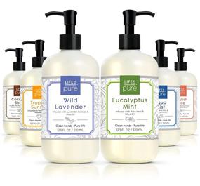 img 4 attached to 🌿 Life Is Pure: 6 Fresh & Soothing Scents, Variety Pack, 12.5 fl oz Liquid Hand Soap