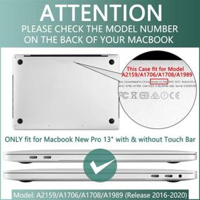 img 3 attached to Batianda MacBook Pro 13 Case & Keyboard Cover 🖥️ & Screen Protector - Black (2019-2016 Release) A2159 A1989 A1706