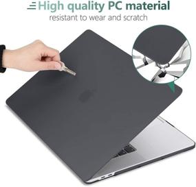 img 2 attached to Batianda MacBook Pro 13 Case & Keyboard Cover 🖥️ & Screen Protector - Black (2019-2016 Release) A2159 A1989 A1706