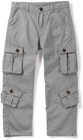 img 2 attached to 👖 Cotton Combat Trousers for Boys' Age 160 - Phorecys Clothing