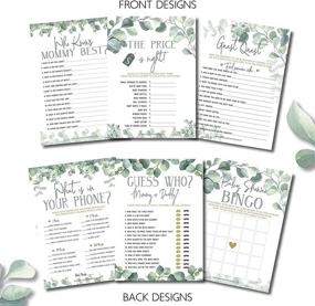 img 3 attached to 🎉 Fun-filled Baby Shower Games Pack - 6 Engaging Activities for 25 Guests, Eucalyptus Floral Theme for Gender-Neutral Celebrations