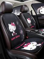 dpist hello kitty car seat covers set: front & back protectors for all seasons - universal fit logo