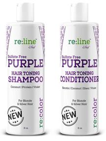 img 3 attached to 💜 Sulfate Free Purple Shampoo and Conditioner Set for Blonde Hair Toner - Eliminate Brassy & Yellow Tones, Ideal for Silver Hair and Post-Bleached Hair