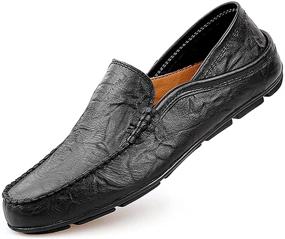 img 4 attached to Loafers Driving Premium Genuine Casual Men's Shoes