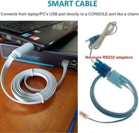 img 3 attached to USB кабель консоли USB к RJ45 - обязательный аксессуар для маршрутизаторов/коммутаторов Cisco, NETGEAR, Ubiquity, LINKSYS, TP-Link на Windows, Mac, Linux (синий)