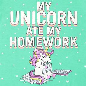 img 3 attached to Adorable 'My Unicorn Ate My Homework' & 'Girls are Llamazing' Graphic T-Shirt 2-Pack for Kids - The Children's Place