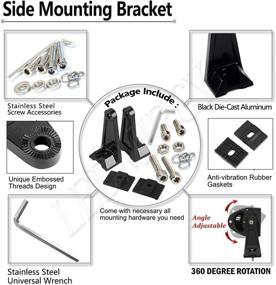 img 2 attached to 🔧 Versatile Side Mounting Bracket Kit for LED Light Bars and Work Lights - Straight or Curved, with Rubber Pad Brackets - Universal Mounting Solution