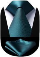 👔 hisdern men's champagne classic necktie pocket: finest accessories for ties, cummerbunds & pocket squares logo