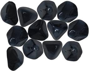 img 3 attached to Alluring Glass Jewel Gems - 2.2 Pounds of Opaque Black for Vase Filling, Table Scattering, and Stunning Decor Accents