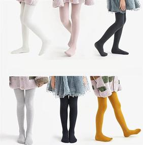 img 2 attached to 👧 Girls Tights - Toddler Leggings Cotton Stockings for Baby Girls 3 Pack: Comfort and Style for Your Little Princesses