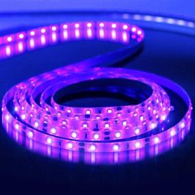 img 3 attached to 🔮 33Ft/10M 24W LED UV Black Light Strip Kit: 600 Units UV Lamp Beads, Flexible 12V Blacklight Fixtures