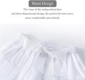 img 2 attached to 👗 Elastic High Waist Ballet Skirt for Women - Princess Mesh Tulle Fluffy Skirts