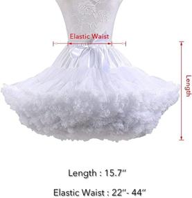 img 3 attached to 👗 Elastic High Waist Ballet Skirt for Women - Princess Mesh Tulle Fluffy Skirts