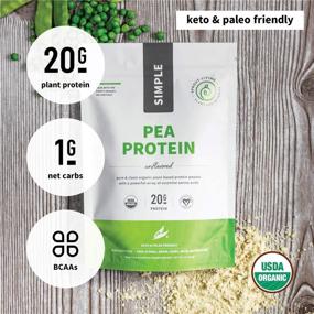 img 1 attached to 🌱 Sprout Living Organic Pea Protein Powder - Plant-Based, 20g of Organic Protein, No Artificial Sweeteners, Non-Dairy, Non-GMO, Vegan, Gluten-Free, Keto Drink Mix - 1lb