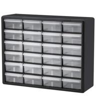 🗄️ akro-mils 24 drawer 10124 plastic parts storage cabinet with hardware and craft storage, 20x6x16, black (1-pack) logo