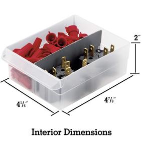 img 1 attached to 🗄️ Akro-Mils 24 Drawer 10124 Plastic Parts Storage Cabinet with Hardware and Craft Storage, 20x6x16, Black (1-Pack)