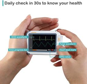 img 3 attached to Wellue Heart Monitor: Portable Bluetooth Heart Health Tracker with Heart Rate Tracking Function, Wireless Detection Device for Home Health Care. Free APP for iOS, Android Phone & PC Software