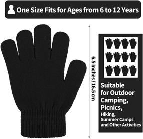 img 3 attached to TODDOR Winter Gloves Children Stretchy Boys' Accessories - Cold Weather