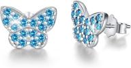 🦋 hypoallergenic girls' jewelry: esberry sterling butterfly earrings logo