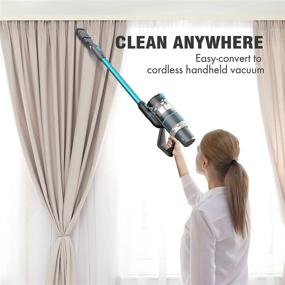 img 2 attached to 🧹 JASHEN V18E Cordless Vacuum Cleaner: Auto Mode, Lightweight Stick, 350W Suction - Ideal 4-in-1 Cordless Vac for Hard Floor, Tile, Laminate, Carpet