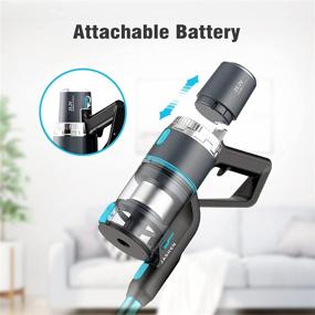 img 3 attached to 🧹 JASHEN V18E Cordless Vacuum Cleaner: Auto Mode, Lightweight Stick, 350W Suction - Ideal 4-in-1 Cordless Vac for Hard Floor, Tile, Laminate, Carpet