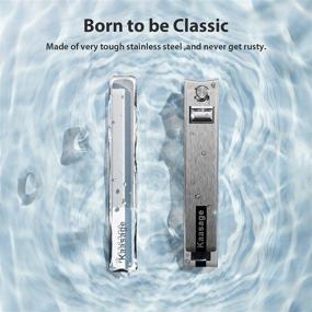 img 1 attached to Kaasage Nail Clipper and File: Stainless Steel Cutter for Easy Fingernail and Toenail Grooming - A Perfect Gift for Men, Women & Seniors