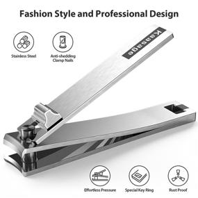 img 2 attached to Kaasage Nail Clipper and File: Stainless Steel Cutter for Easy Fingernail and Toenail Grooming - A Perfect Gift for Men, Women & Seniors