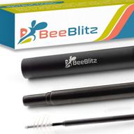 🎒 portable collapsible metal straws with case - stylish black travel straw set with cleaning brush by beeblitz (black) logo