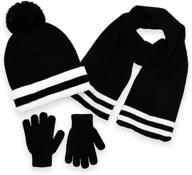 stay warm and stylish: polar wear scarf gloves pompom boys' accessories for cold weather logo