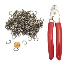 img 4 attached to 🔨 Top-rated Professional Heavy Duty Hog Ring Pliers & Stainless Hog Rings (3/8 Size)